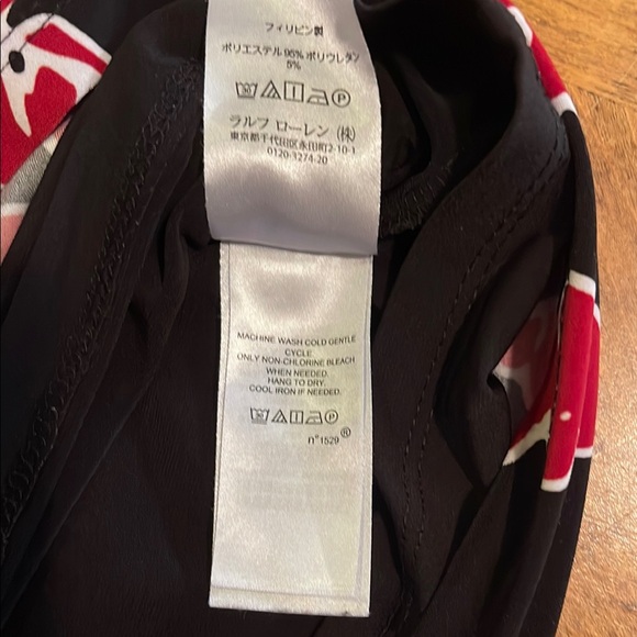 Lauren Ralph Lauren Black and Red Sheath Dress Crew Neck - Picture 7 of 15